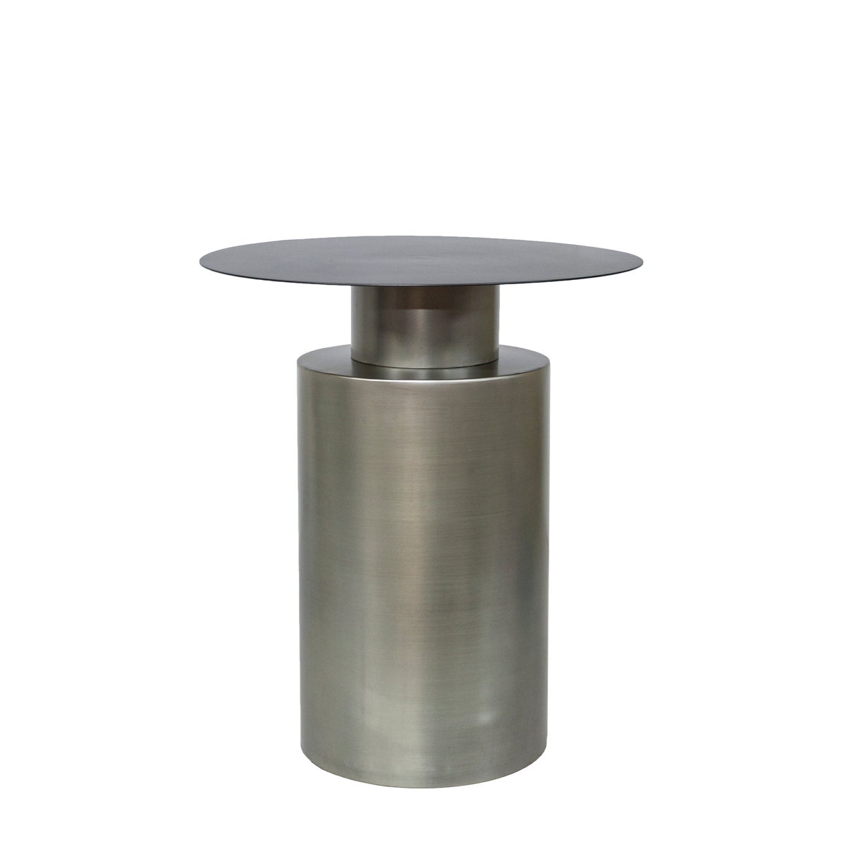 Side Table With Light Grey Zinc Base