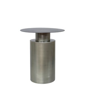 Side Table With Light Grey Zinc Base