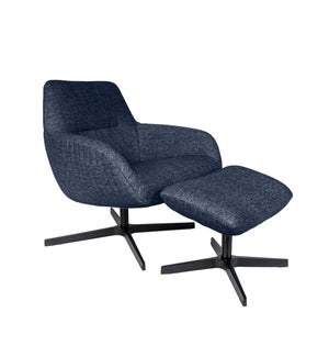Finley Lounge Chair + Footrest In Giant 03  Blue