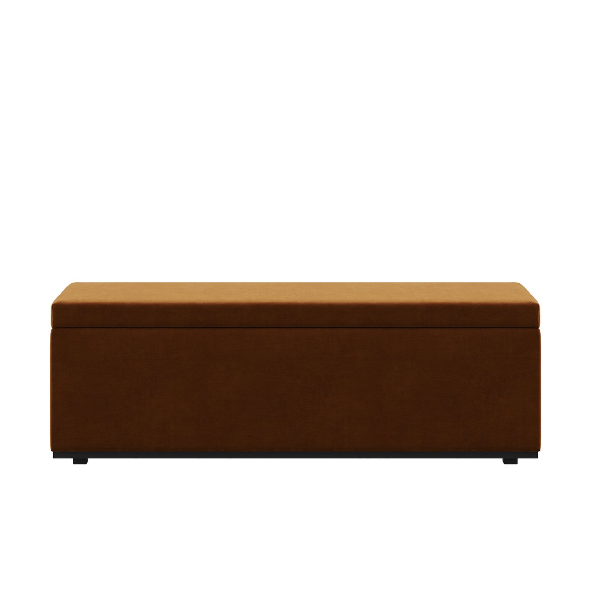 Porto Storage Bench - Lech Fabric Copper