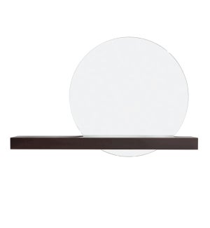 Mirror Round With Steel Shelf