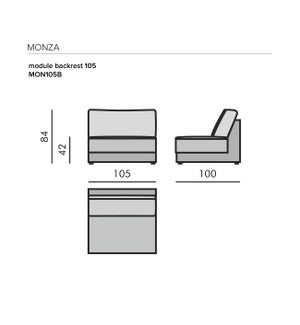 MONZA module backrest 105