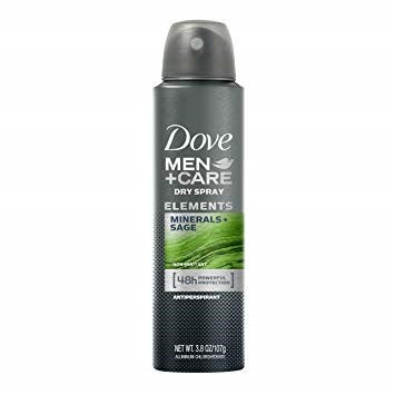 DOVE® DEODORANT SPRAY 150 ML - MINERAL & SAGE FOR MEN- 12/UNIT