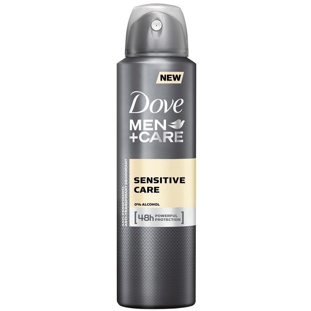 DOVE® DEODORANT SPRAY 150 ML - SENSITIVE FOR MEN - 12/UNIT