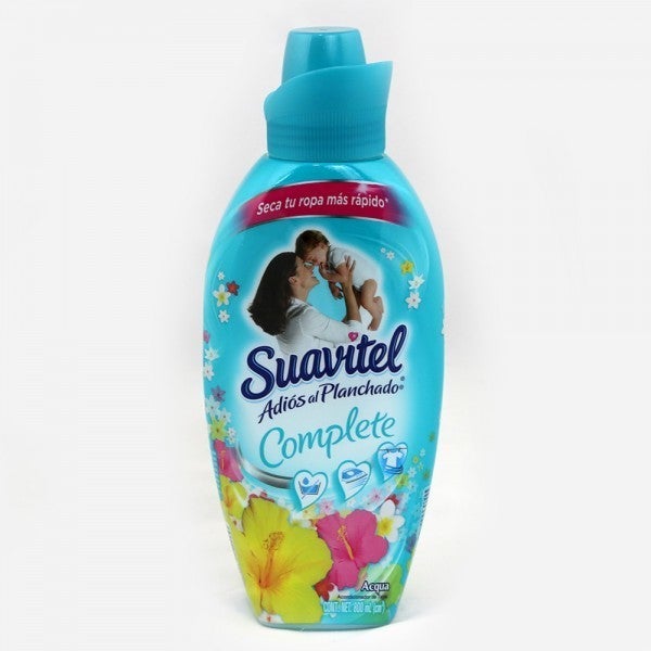 SUAVITEL® COMPLETE FABRIC SOFTENER 800 ML- AQUA (LIGHT BLUE)- 12/CS