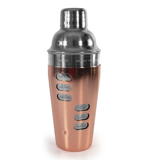 Cocktail Shaker w/Recipes  700ml/23oz SS/Copper Plated