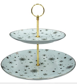 SNOWFLAKES Cake Stand 2 Tier