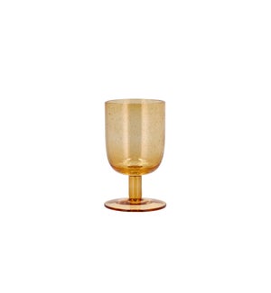 VALENCIA Footed Water Glass Amber