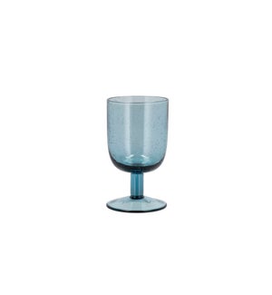 VALENCIA Footed Water Glass Blue
