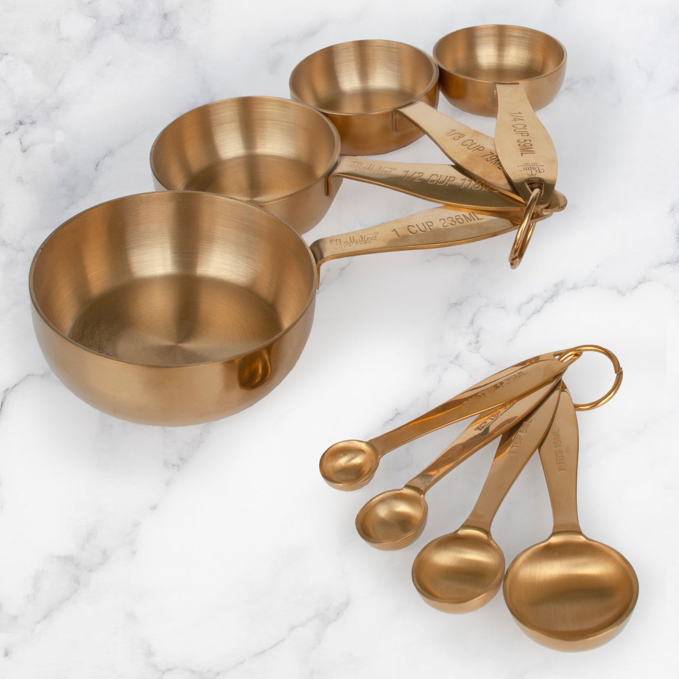 Kitchen Basics Maison Plus Heavyweight Gold Measuring Cups & Spoons Set