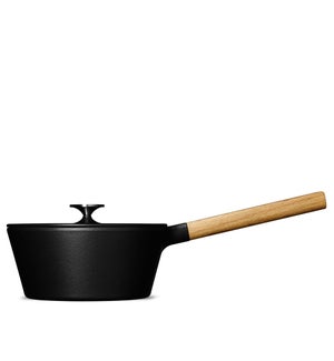 Saucepan w/Lid 1.7L/1.5Q  Cast Iron/Wood Handle