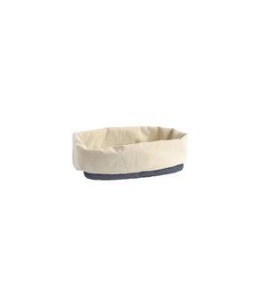 ORGANIC Bread Basket w/drawstring 38x14x23cm/15x5.5x9" Cotton Slate