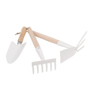 Gardening Tool Set 3/ST  Beechwood/White, 37cm/14.5"