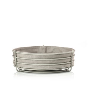 SINGLES Bread Basket Mud 8x25.5cm/3x10" Metal/Cotton