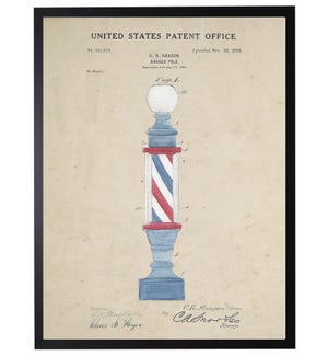 Watercolor barbershop pole patent