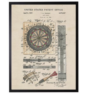 Watercolor Patent Dart Board