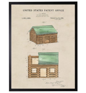Watercolor Patent Lincoln logs