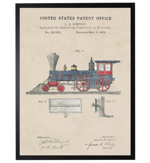 Watercolor Patent Toy Train