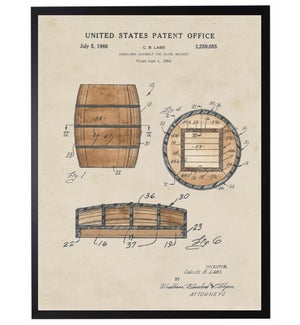 Watercolor Beer Barrell Patent