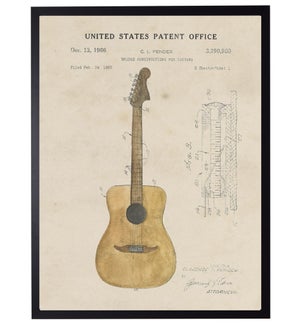 Watercolor Acoustic Guitar Patent