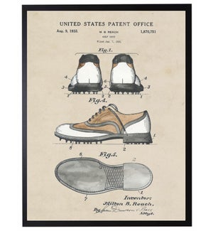 Watercolor Golf Shoe Patent