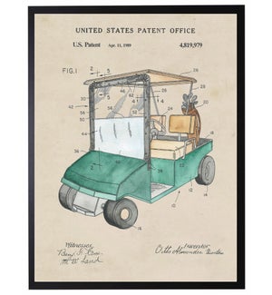 Watercolor Golf Cart Patent