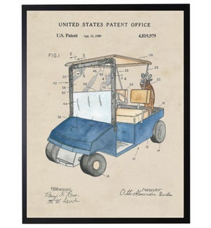 Golf cart patent in blue
