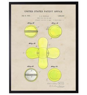Watercolor Tennis ball Net Patent