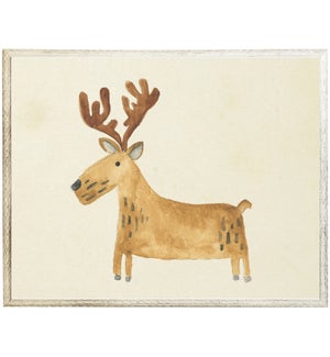 Watercolor whimsical deer