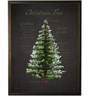 Christmas tree on black background