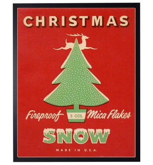 Vintage Christmas snow poster