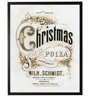 Vintage Christmas Polka music poster