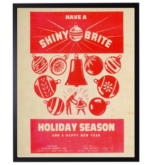 Vintage shiny bright Christmas poster
