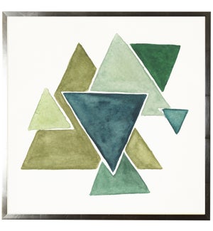 Watercolor abstract triangles