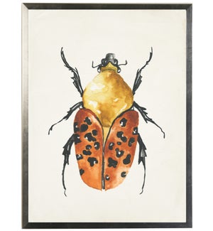 Watercolor orange and yellow bug