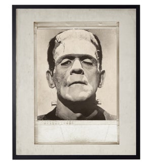 Vintage Frankenstein photo in frame