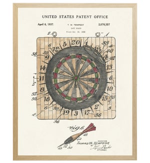 Dartboard patent on light background