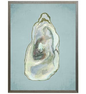 Watercolor oyster shell on spa background