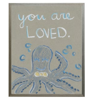 Octopus with you are loved in pastels