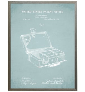 Tackle Box Patent on spa background
