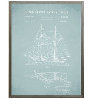 Sailing Ship Patent on spa background