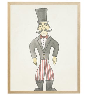 Circus ringmaster in watercolor