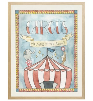 Watercolor circus poster