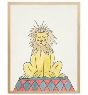 Watercolor circus lion