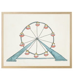 Watercolor Circus Ferris Wheel