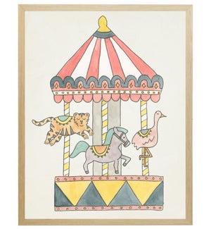 Watercolor circus carousel