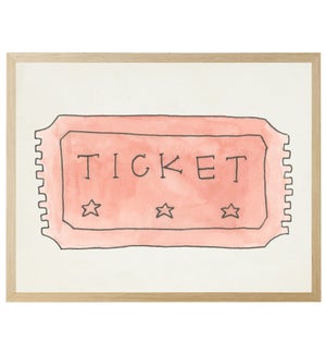 Watercolor admit one ticket