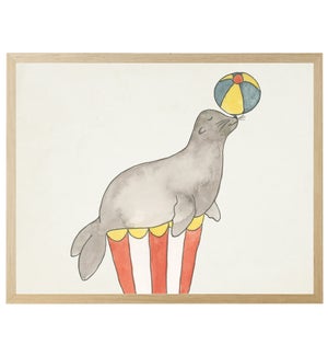 Watercolor circus seal