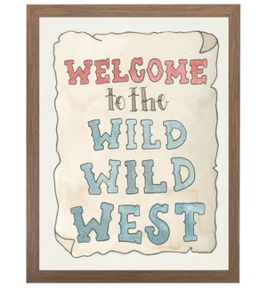 Wateroclor Welcome to the wild west poster