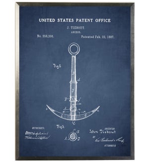 Anchor patent on navy background